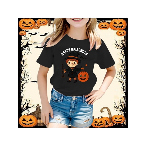 Byoo Halloween Graphic Tshirt for Boys Short Sleeve Round Neck T-Shirt Casual Soft T Shirt