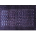thumbnail image 1 of Ahgly Company Machine Washable Indoor Rectangle Persian Blue Traditional Area Rugs, 8' x 12', 1 of 4