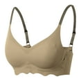 thumbnail image 3 of Everyday Bras for Women Womens Sports Bra Pack Running Girl Sports Bra Front Closure Bra No Wire Push up Bra Women's Push up Bras Women Bra Pack Workout Bra for Women Wireless Full Coverage Khaki S, 3 of 4