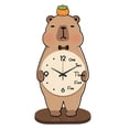 thumbnail image 1 of veasfak Capybara Table Clock Tabletop Ornament Cartoon Creative Modern Clock for Bedroom S, 1 of 9