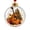 A005- E, variant on Christmas Ornament with Battery Operated Led Lights, 3D Drum Scene, Clear and Red, for Tree Hanging, Holiday Decoration