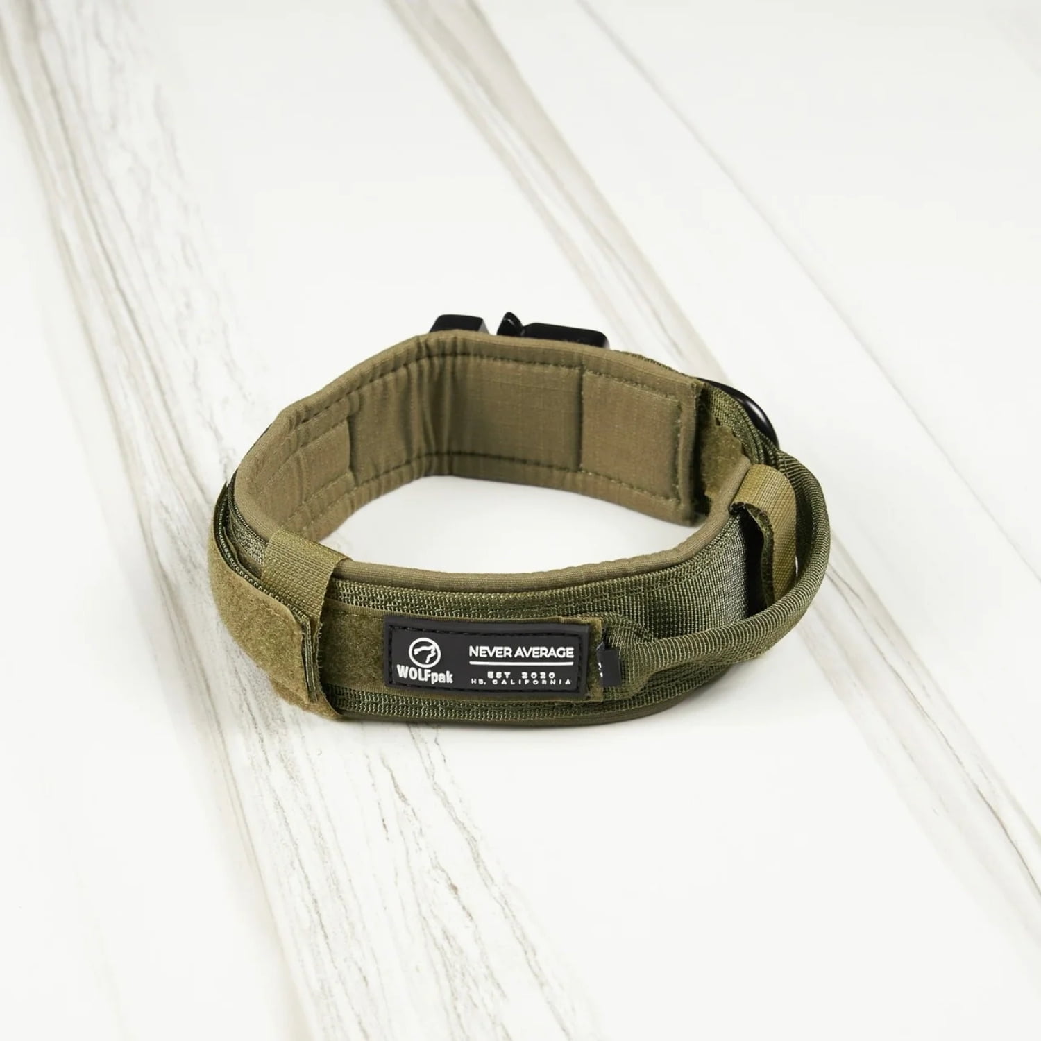 Tactical Nylon Dog Collar Green