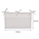 thumbnail image 1 of Bolsas de almacenamiento colgantes para cuna de bebé con correas ajustables, 2 bolsillos, organizador de lino para cuna de bebé, pañales, tela, juguetes, 1 of 6