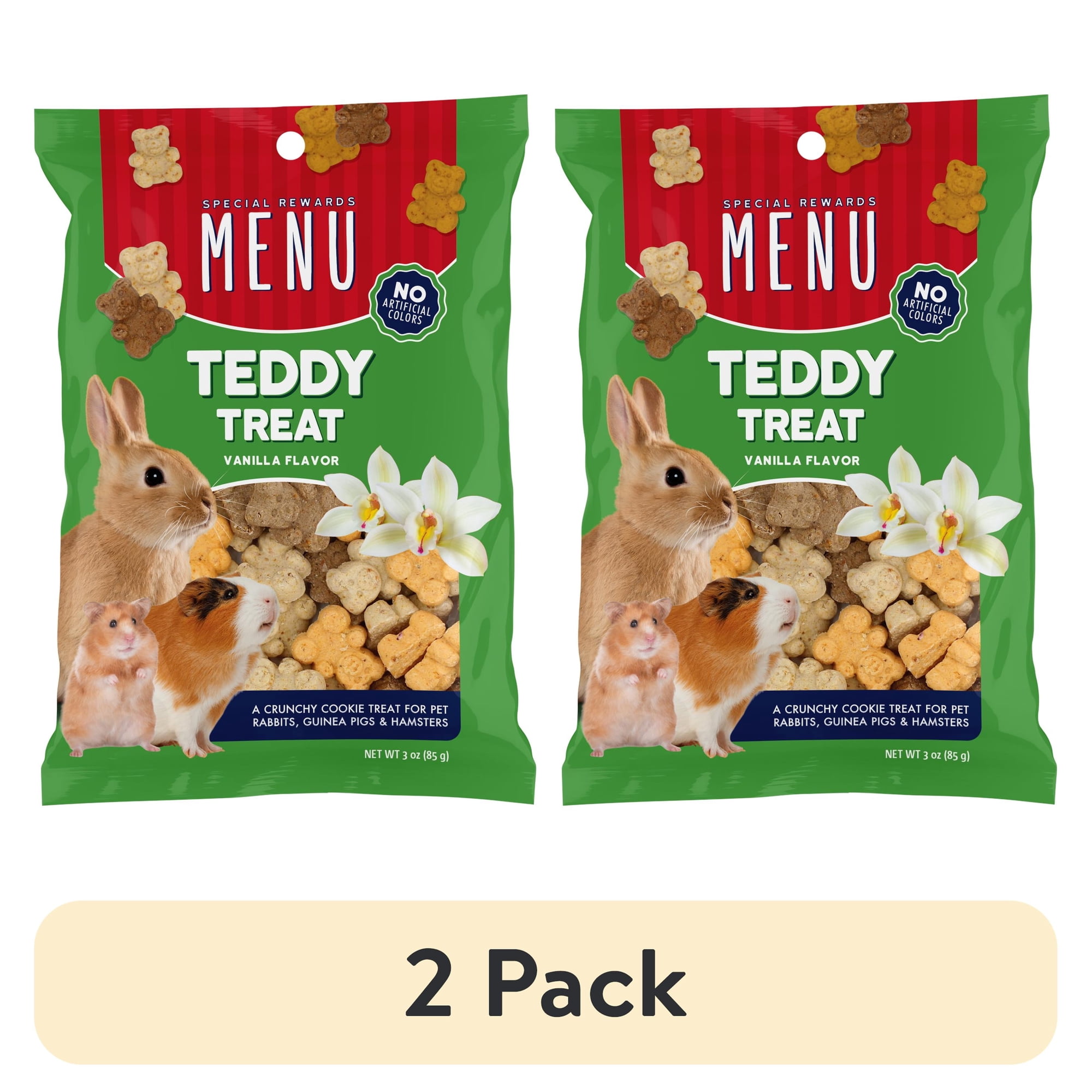 (2 pack) Menu Teddy Small Animal Treat 3oz