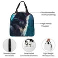 thumbnail image 4 of Easygdp Colorful Plant Wolf Bolsa Térmica Premium - Tela Oxford Impermeable, Gran Capacidad, Bolsillo Frontal, Unisex para Trabajo, Escuela, Actividades al Aire Libre y Picnics, 4 of 8