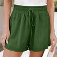 thumbnail image 5 of Abcnature Plus Size Shorts, Womens Athletic Shorts, Women Fashion Solid Color Casual Wide Leg Loose High Waist Lace-Up Shorts, Comfy Beach Shorts, Yoga Pants, Cycling Sport Shorts Green S, 5 of 5