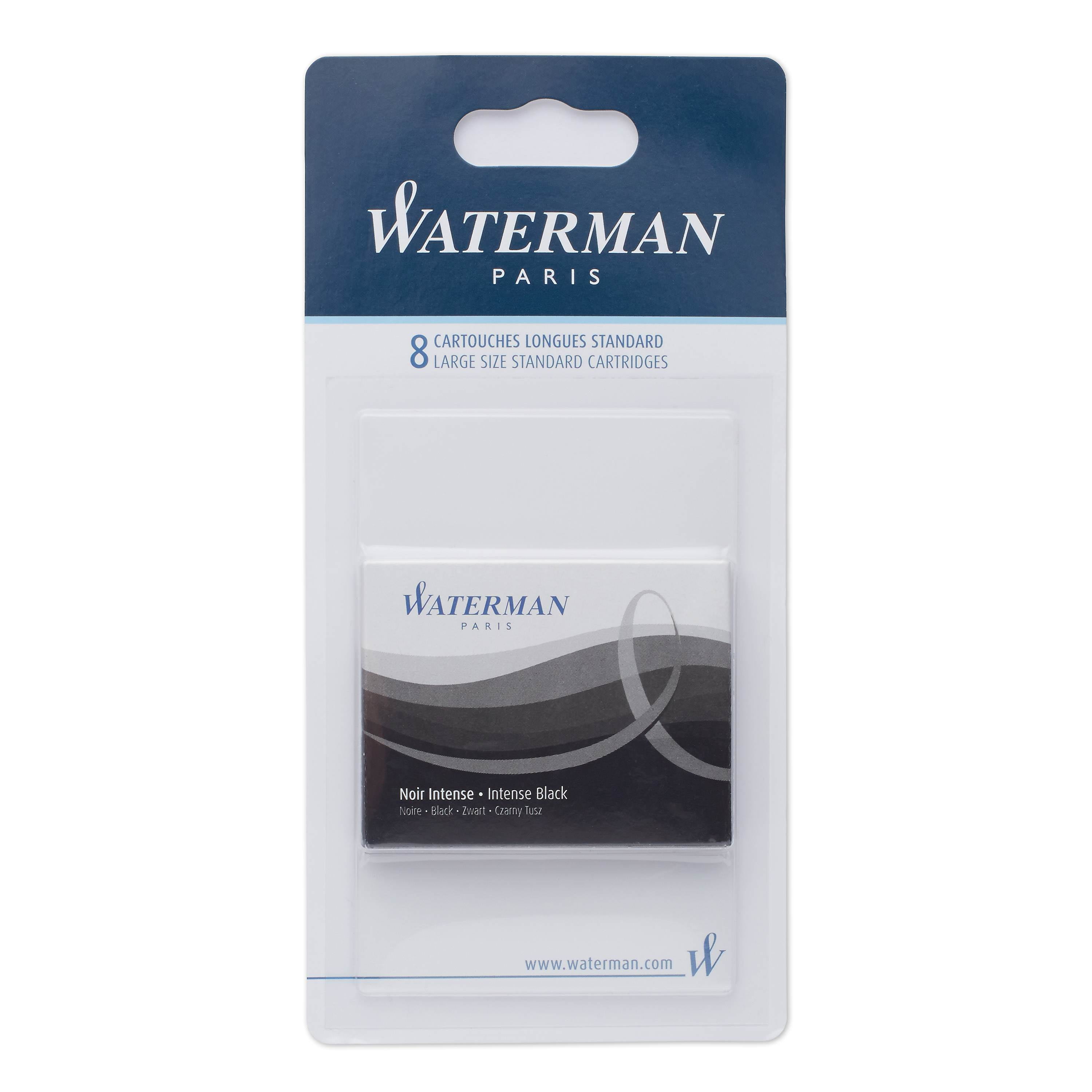 ALL COLOURS AVAILABLE Waterman LARGE Size Fountain Ink Cartridges 8 Pack 
