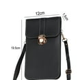 thumbnail image 2 of Small Crossbody Cell Phone Purse for Women, Mini Messenger Shoulder Handbag Wallet with Credit Card Slots,black,black，G110691, 2 of 5
