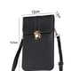 thumbnail image 2 of Bolsos cruzados pequeños para mujer, bolsos de cuero para teléfono móvil, cartera con cremallera, negro, 2 of 5