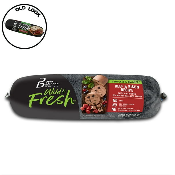 Pure Balance Wild & Fresh Dog Food, Beef & Bison Recipe with Superfoods