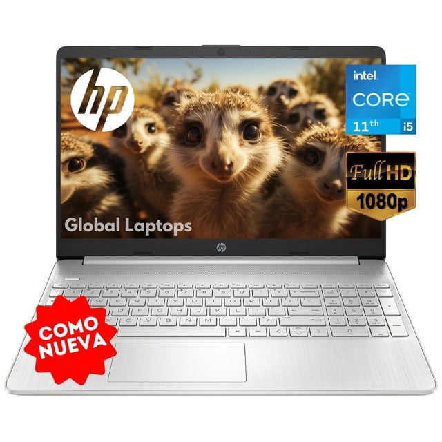HP 15-DY75 Computadora Portátil Reacondicionada Core i5 11va 8GB 256 SSD FHD Intel Iris Xe Plata