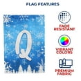 thumbnail image 4 of America Forever Winter Monogram Letter Q Winter Forest Garden Flag Vertical Double Sided 12.5 x 18 inches Happy Holiday Christmas Seasonal Flags for Outdoor, Yard Porch, Snowflakes Garden Flag, 4 of 6