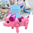 thumbnail image 4 of Vogacara Animal juguete electrónico alimentado por caminar Animal plástico niños juguete con música ligera Videojuegos portátiles rosado rojo Vogacara FN000235-01, 4 of 6