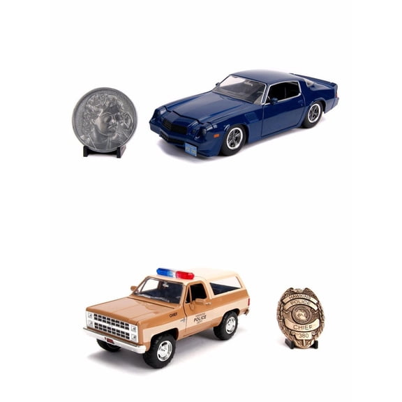 Stranger Things Diecast Toy Car Package - Two 1/24 Scale Diecast Model Cars