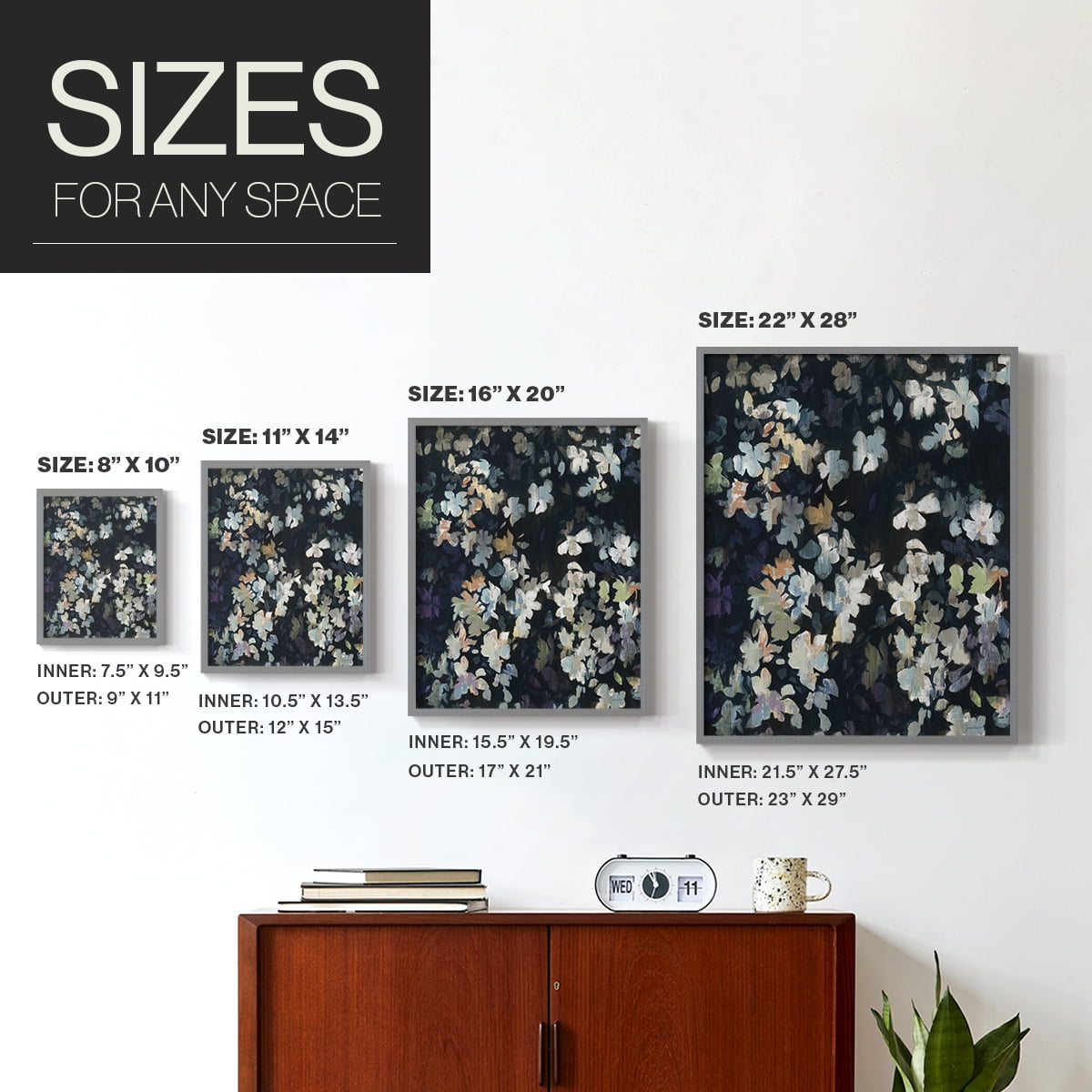 Whirlwind Framed Print in Gray Solid Wood 8 x 10 Framed Print