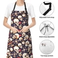 thumbnail image 4 of Kdxio Guitar Skull record Apron with Pockets Adjustable Kitchen Aprons for Men Women Waterproof Aprons for Cooking,Drawing,Crafting, Baking Household Cleaning, 4 of 5