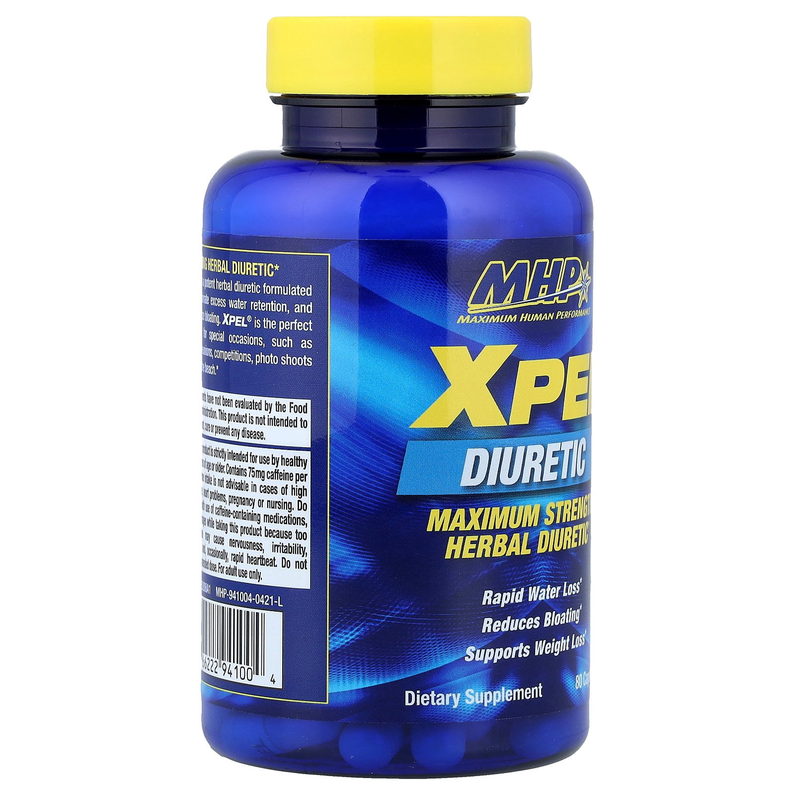 MHP XPEL, Maximum Strength Herbal Diuretic, 80 Capsules