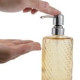 thumbnail image 3 of Unique Bargains 1 Pc Elegant Twill Pattern Soap Pump Dispenser for Bathroom 16.9oz Orange Silver Tone, 3 of 6