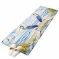 thumbnail image 2 of Blue Seabird Washable Runner Rugs 2'x6', Sea Wave Blue Sky Reed Seaside Nature Scenery Low Pile Throw Entryway Rug Non-Slip Sturdy Edge Binding Carpet for Indoor Bedside Entrance Bedside, 2 of 9