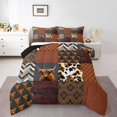 thumbnail image 2 of Erosebridal Rustic Cow Bedding Queen Comforter Set, Patchwork Animal Down Comforter, Wooden Plank Decor, Reversible 3 Pieces, 2 of 8