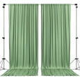 thumbnail image 1 of Cortinas de poliéster con telón de fondo de 3 m x 2,4 m, color verde salvia, 1 of 1