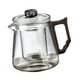 thumbnail image 5 of Tetera de vidrio de borosilicato de alta calidad, jarra de agua de 600 ml con colador, elegante tetera de hojas sueltas. Claro, 5 of 9