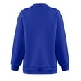 thumbnail image 4 of VV AVEORS Womens Oversized Sweatshirts Fall Fashion Hoodies Half Zip Casual Cozy Pullover Long Sleeve Shirts Clothes Blue L, 4 of 5