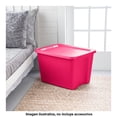 thumbnail image 3 of Contenedor de almacenamiento de 68 litros Sterilite de plástico, rosa, 3 of 4
