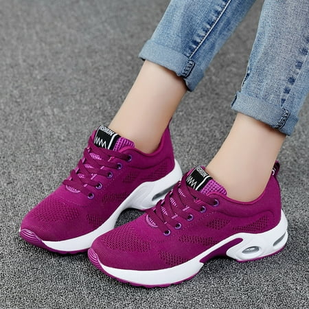 

Foraging dimple Women Breathable Casual Running Outdoor Light Weight Sports Shoes Purple