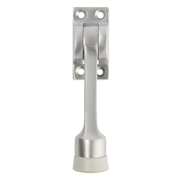 Brinks Commercial 5035100 5.16 in. Brass Satin Chrome Kick-Down Door Holder Mounts to Door