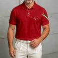 thumbnail image 2 of T Shirts for Men Arrival Italian National Day Theme Print Mens formal Shirts,Red,4XL, 2 of 5