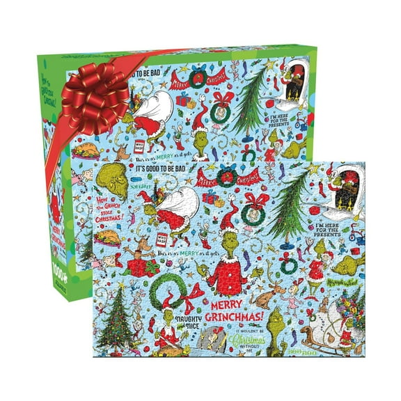 The Grinch Christmas Wrapping Paper 1000 Piece Jigsaw Puzzle