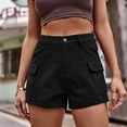 thumbnail image 2 of Sngxgn Womens Casual High Waist Cargo Shorts with Pockets Summer Short Pants(Black,XXL), 2 of 6