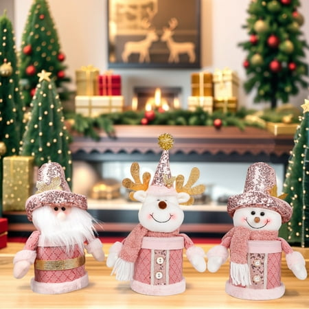 

Descuento Sorpresa Caja de dulces de muñeco de nieve de Papá Noel Caja de regalo para niños Bolsa de regalo de Navidad Decoraciones navideñas Akmoler A cloth
