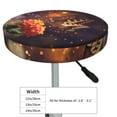 thumbnail image 2 of Uemuo Butterfly Sitting on a Flower Pattern Round Bar Stool Seat Covers Washable Stool Cushion Slipcover Elastic Bar Chair Covers-12 inch, 2 of 7