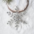 thumbnail image 4 of Puntoco Nuevo copo de nieve de metal de hierro forjado para Navidad, decoración de árbol de Navidad, diseño de copo de nieve colgante, 4 of 6