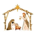 thumbnail image 1 of JUNWELL Nativity Scene Silhouette Yard Sign Display 25*20cm With Lights For  Holiday With Metal Stakes, 1 of 10