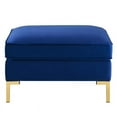 thumbnail image 5 of Modway Ardent Modern Performance Velvet Ottoman in Navy/Gold, 5 of 7