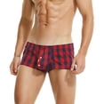 thumbnail image 2 of Sngxgn Men's Breathable Trunks Underwear Covered Band(Red,L), 2 of 5