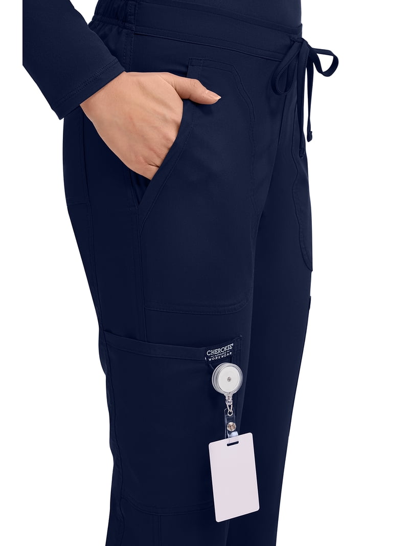 Women's Stretch Flare Leg Scrubs Pants Full Elastic