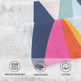 thumbnail image 5 of Yayeee 2 Pack Hand Towels for Bathroom 100% Cotton 16" x 28" Soft Absorbent Kitchen Towel, Colorful Triangles, 5 of 7