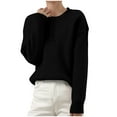 thumbnail image 4 of YueHuiYing Women's Sweaters Fall Fashion Clothes Trendy Knit Pullover Casual Long Sleeve Sweater Jumper Tops, 4 of 7