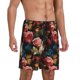 thumbnail image 2 of Balery Rose Flowers Pantalones cortos de pijama de punto de algodón para hombre con cinturilla y bolsillos-Large, 2 of 6