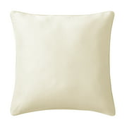 Brielle Home Super Soft Velvet Throw Pillow Collection, Ivory, 18" x 18"
