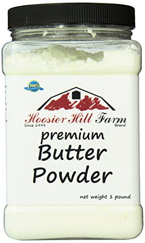 Hoosier Hill Farm Real Butter Powder, 1 lb plastic jar