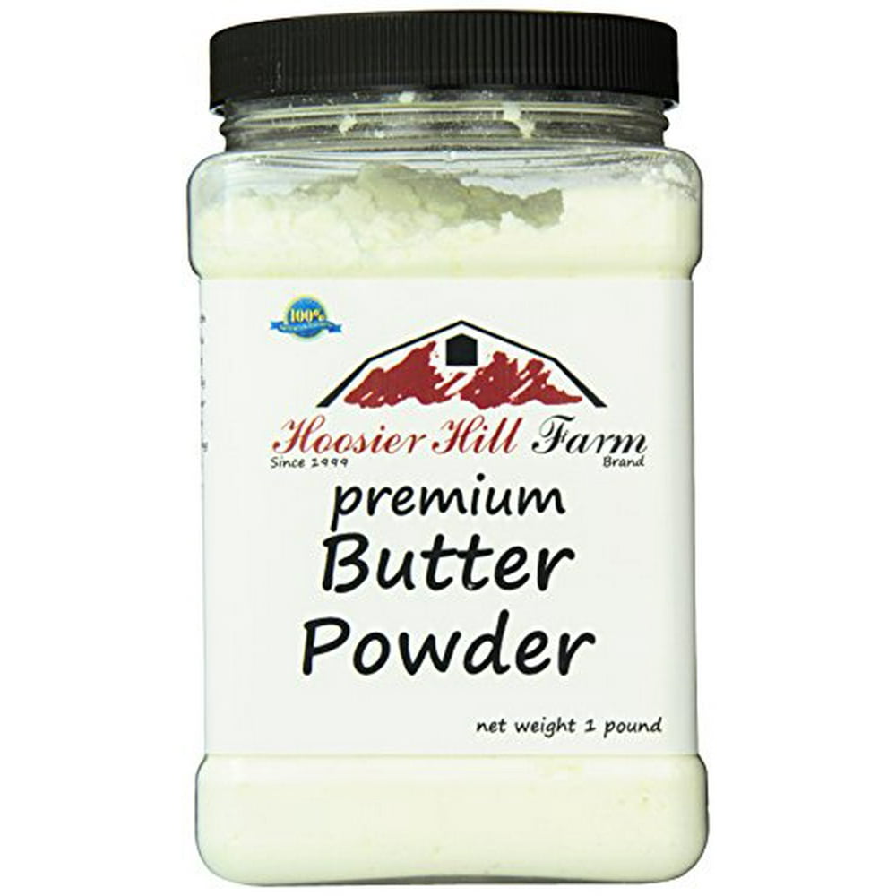 Hoosier Hill Farm Real Butter Powder, 1 lb plastic jar