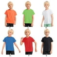 thumbnail image 7 of Xmarks Boys and Girls Solid Color T-Shirt Short Sleeve Crew Neck Tee Top Unisex Casual Loose Athletic Short-Sleeve Shirt 5-12T, 7 of 7