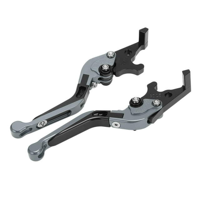 Poignées de Frein, Poignée Confortable 2PCS Extensibles Leviers de Frein en Alliage d'Aluminium CNC pour Modification de Moto Noir, Rouge, Or, Bleu, Gris, Argent, Orange, Vert