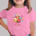 thumbnail image 2 of Zpanxa T-Shirts pour Tout-Petites Fille Imprimé Fête des Mères Col Rond Manches Courtes Haut Polyester Spandex 3-4 Ans, 2 of 5