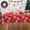 Red, variant on Round Christmas Tablecloth, Round Outdoor Christmas Table Cloth 60 Inch, Xmas Winter Holiday Banquet Tablecloth Snowflakes Decorations Christmas Table Decor Indoor for Home